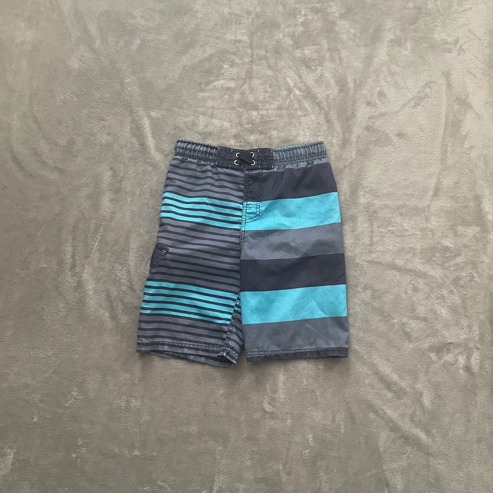 Cherokee Blue and Gray Swim Shorts